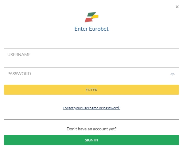Eurobet-registrering